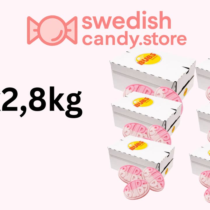 Swedish Candy.Store - Swedish Candy - Wholesale Gummy - Swedish Candy Bubs 2.8kg Wild Strawberry Pomegranate Bubs3