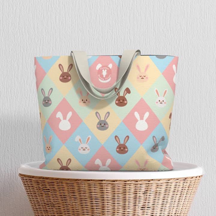 Easter Egg Deluxe Tote Bag for wholesale by Creative Bunny Prints