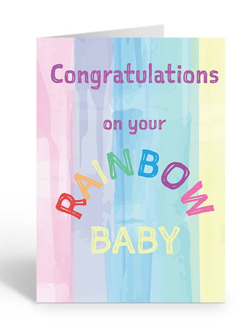 CONGRATS RAINBOW BABY Greeting Card for wholesale by Two Brides Presents