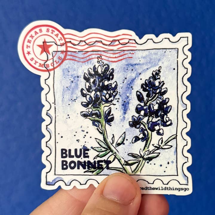 Bluebonnet Wildflower Sticker for wholesale by Where’d The Wild Things Go