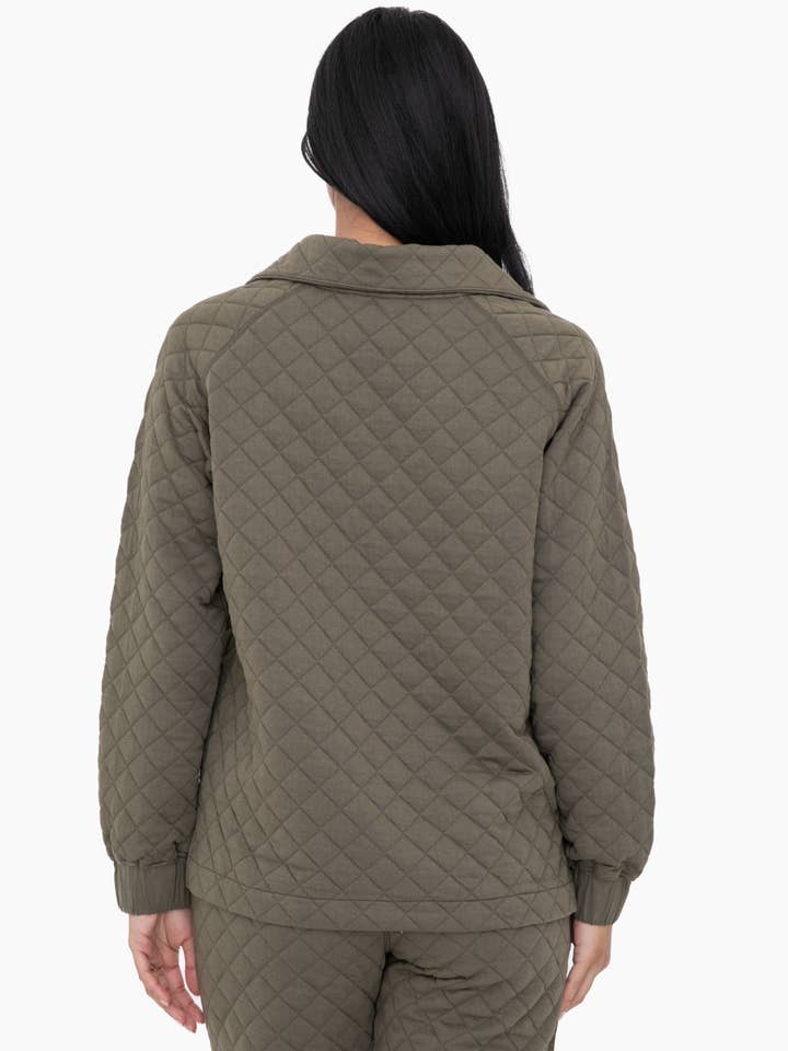 Mono B - Wholesale Sweatshirt - Women's - Cozy Quilted Jersey Pullover