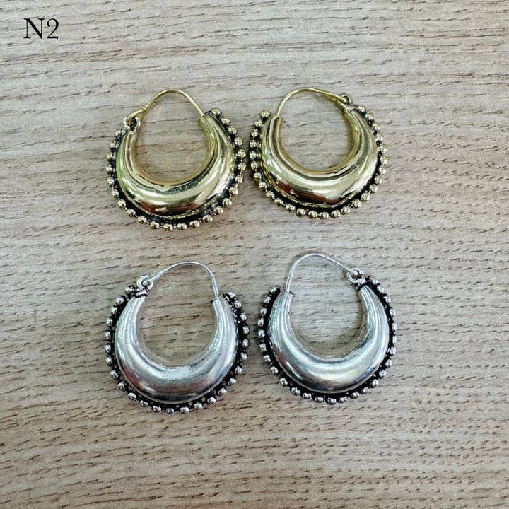 Hecho a mano - Wholesale Hoop Earrings - German silver earrings P.3