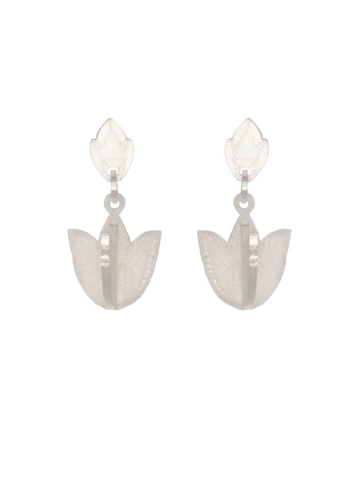 Tulip crystal earrings (with/without hoop) for wholesale by Somos Vértices