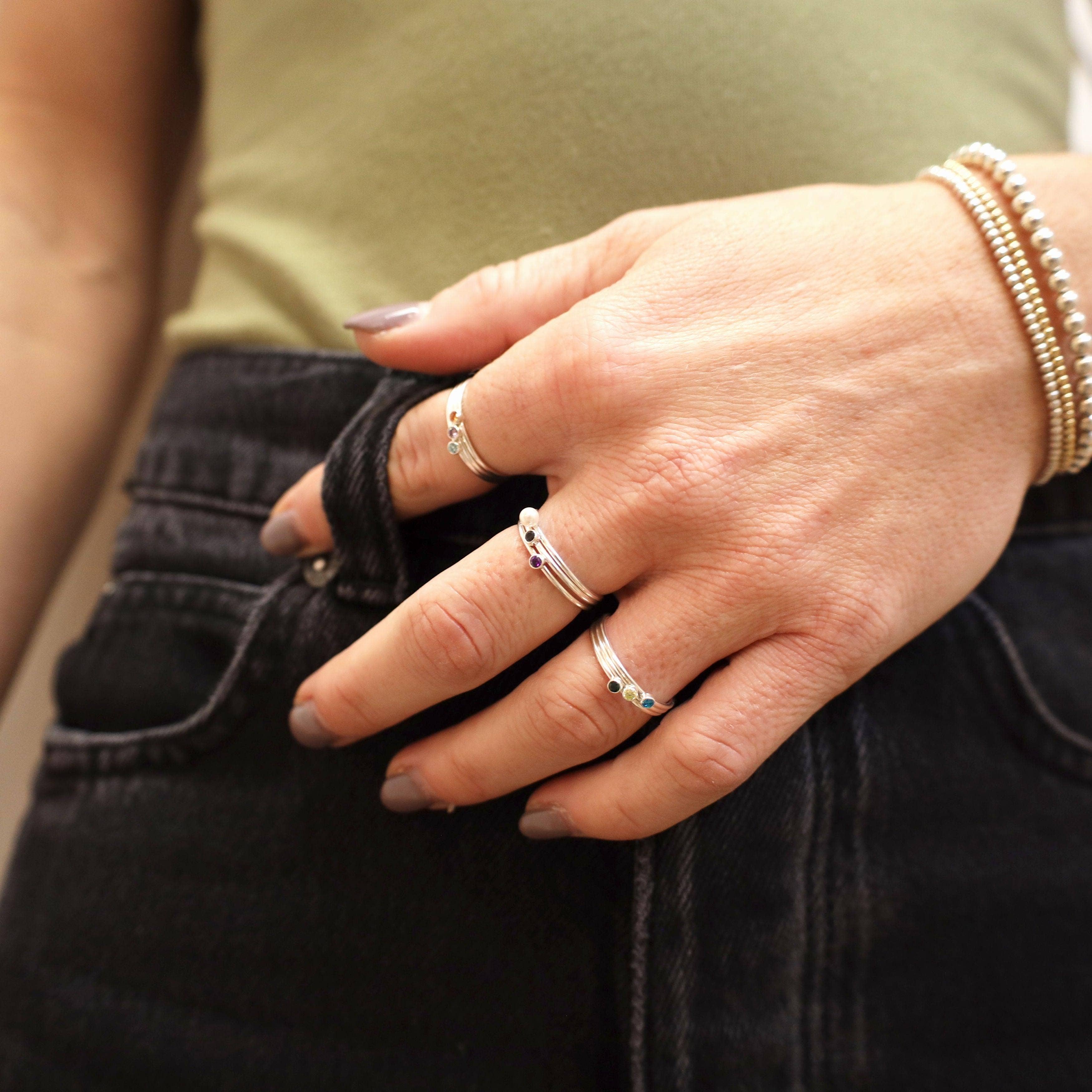 Nashelle Jewelry - Wholesale Band/Stacked Ring - Birthstone Rings29