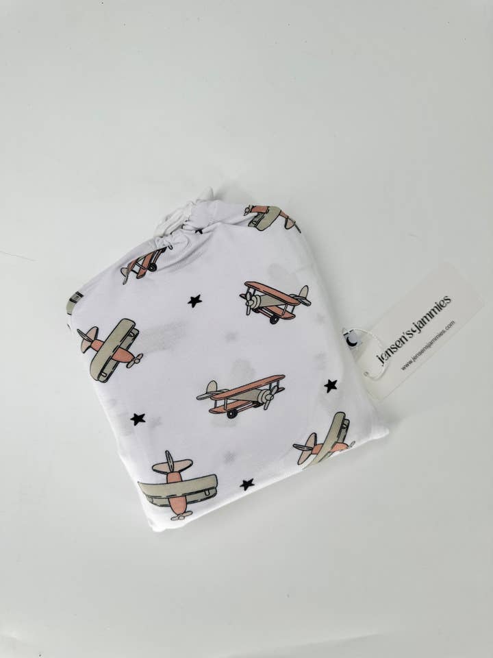 Jensens Jammies - Wholesale Swaddle Set - Baby - Airplane Mode Swaddle/Hat1