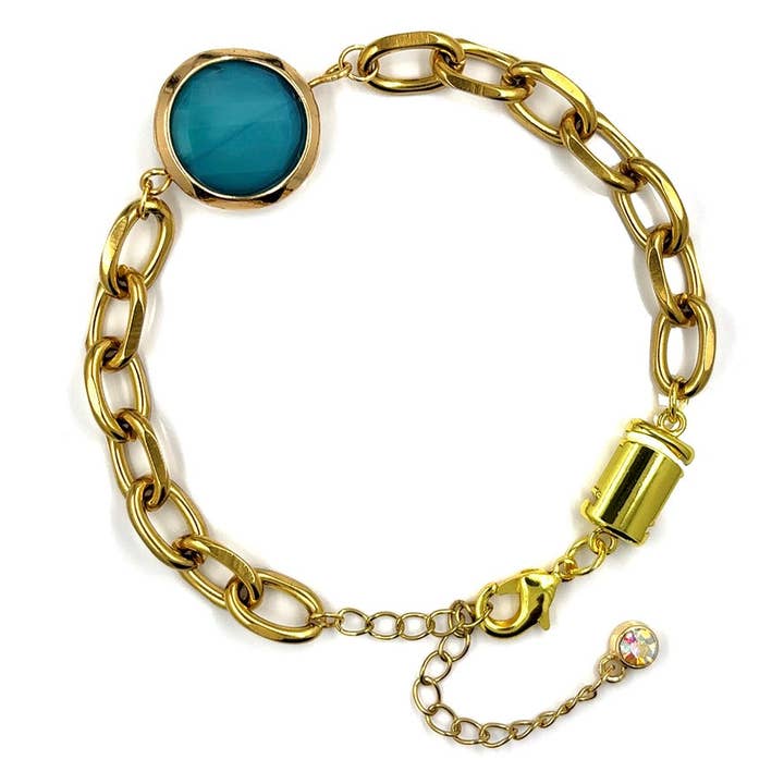 Teal Bead Bracelet for wholesale by Freedom Clasp