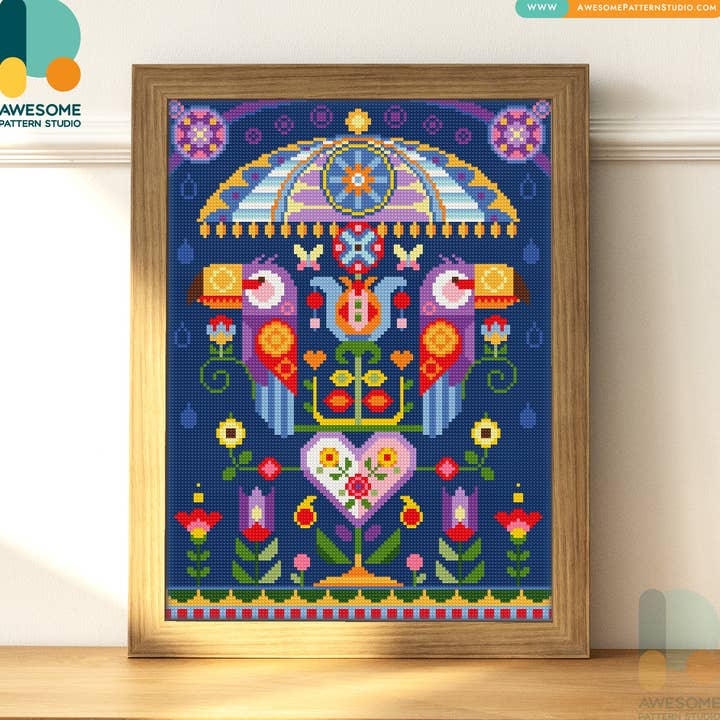 DS1571-120x162 Spring Rain, Diamond Painting Kit for wholesale by Awesome Pattern Studio