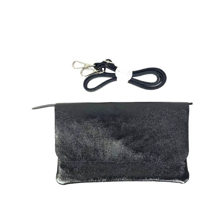 Chenson & Gorett - Wholesale Shoulder Bag - Women's - Leather Envelope Bag with Metallic Effect for Women. Love10