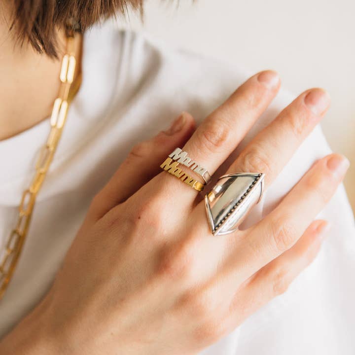 Sierra Winter Jewelry - Vente Anneau/bague à empiler - Bague Mama - Or1