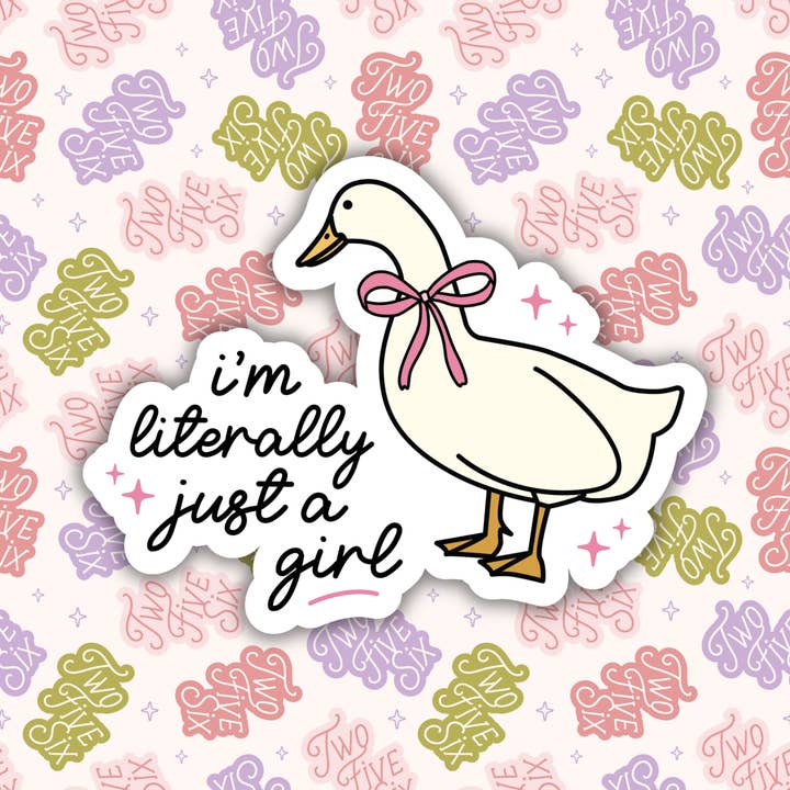 Autocollant Je ne suis littéralement qu'une fille pour la vente par 256 Craft Co