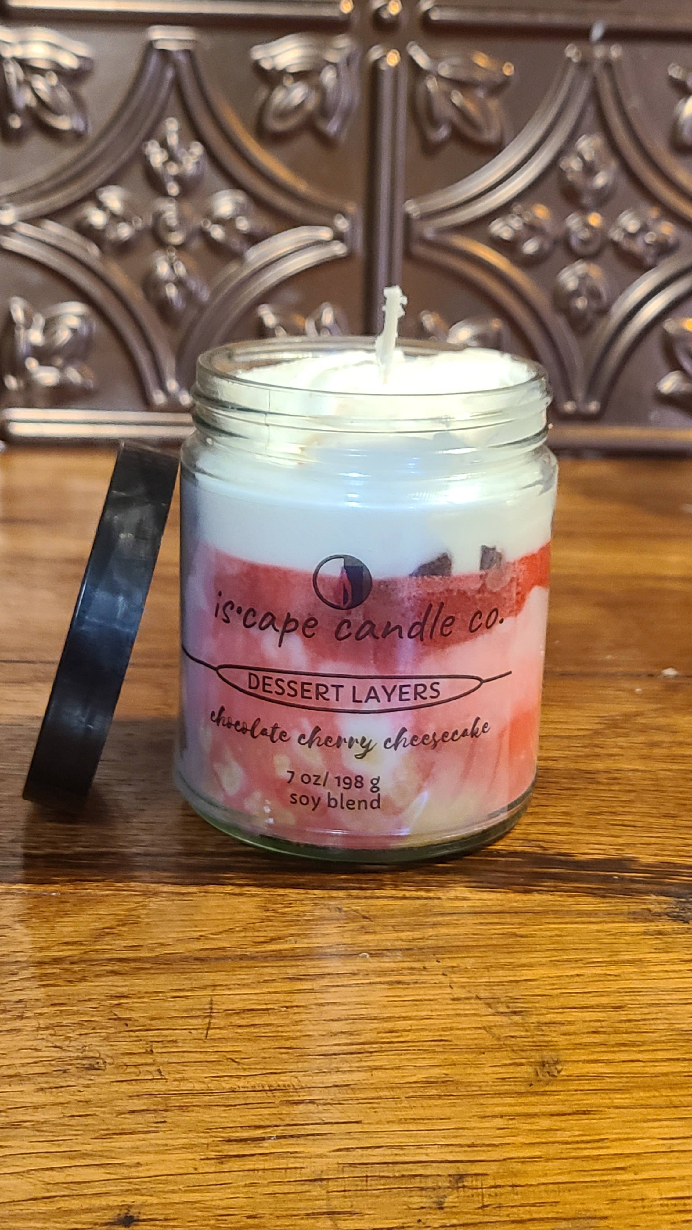 IScape Candle Co. - Wholesale Novelty Candle - Chocolate cherry cheesecake dessert candle2