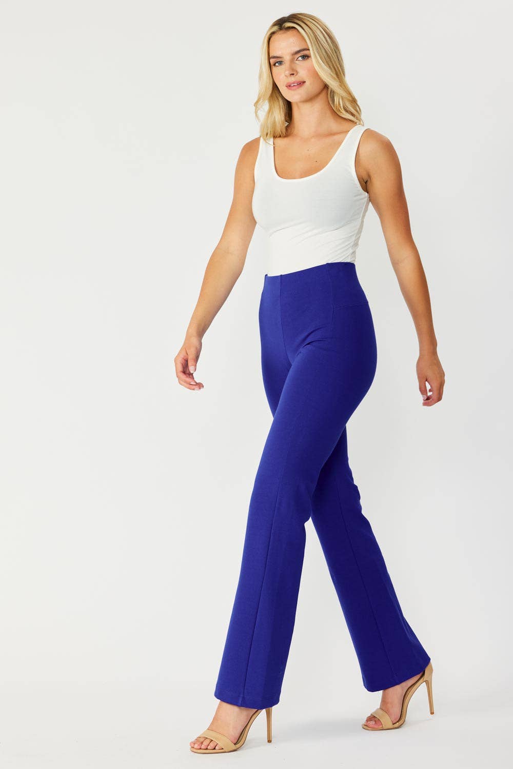 FSL Apparel - Vente Pantalon – femme - SP7077 - PANTALON ÉVASÉ À ENFILER AVEC LARGE CEINTURE4