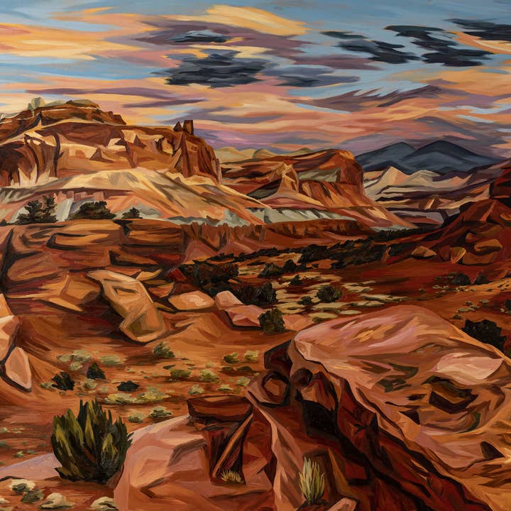 Capitol Reef Glow Matted Giclée-print voor wholesale door V Dub Art