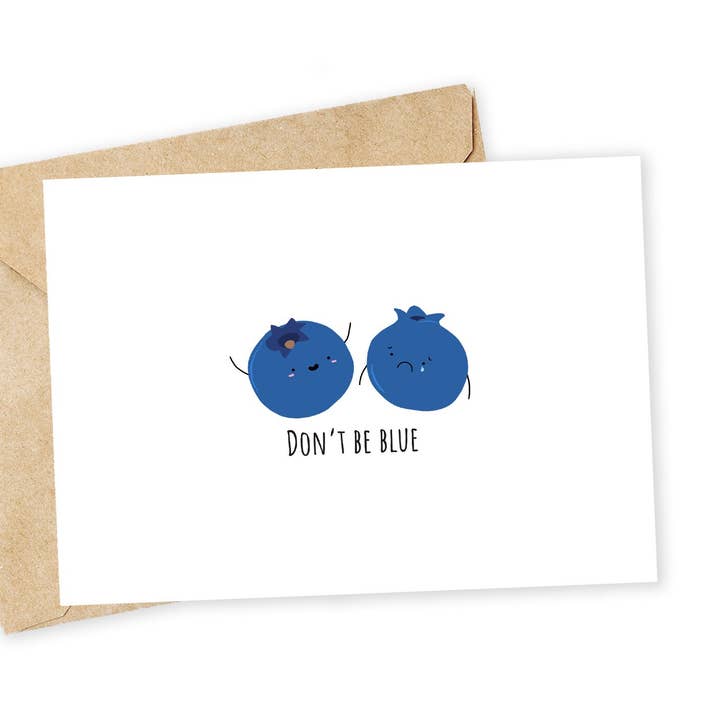 Tarjeta de Condolencias Artesanal con Arándanos para venta al por mayor de Chewy Lemon Studio