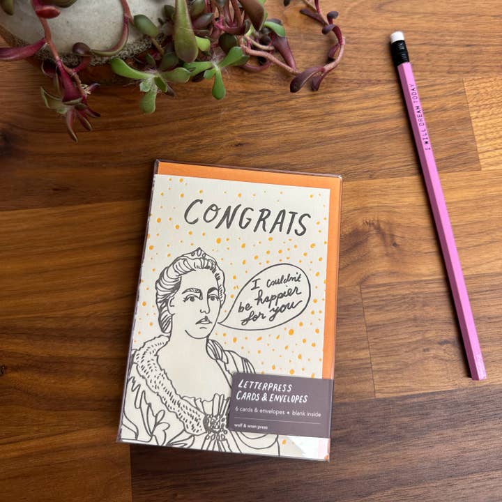 Kvindelige Portræt Congrats Boxed Sæt for engroshandel hos Wolf & Wren Press