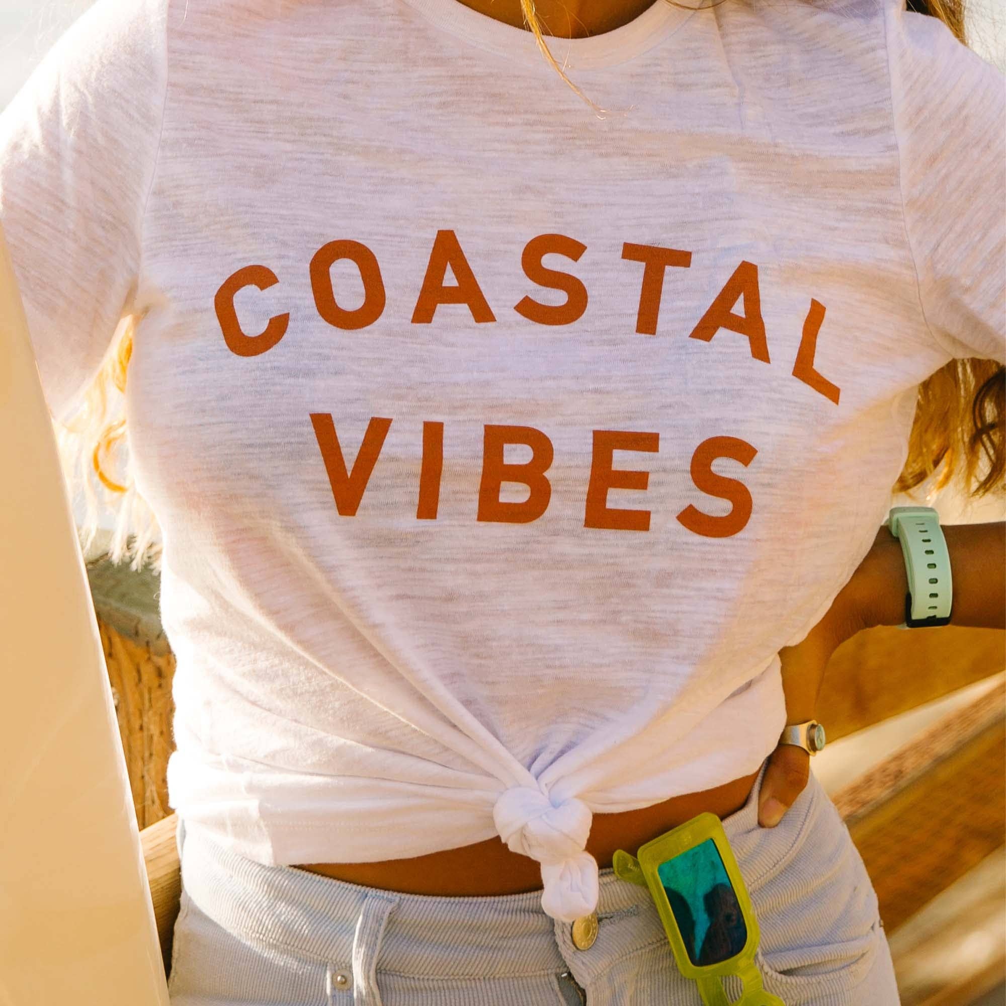 Everyday California - Wholesale Screen Printed T-Shirt - Women's - Coastal Vibes Tee - California Women's Surf Tee4