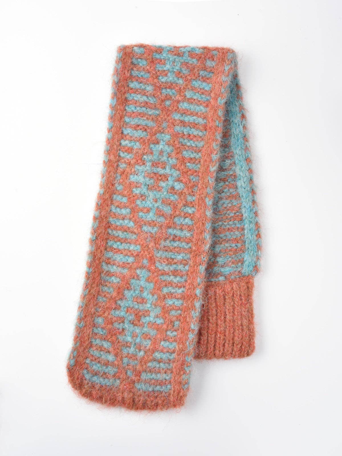 Funkyrel® Atzbranding Limited - Wholesale Scarf - Women's - Scarvii - Two-Tone Knitted Scarf with Slip-Through Design1