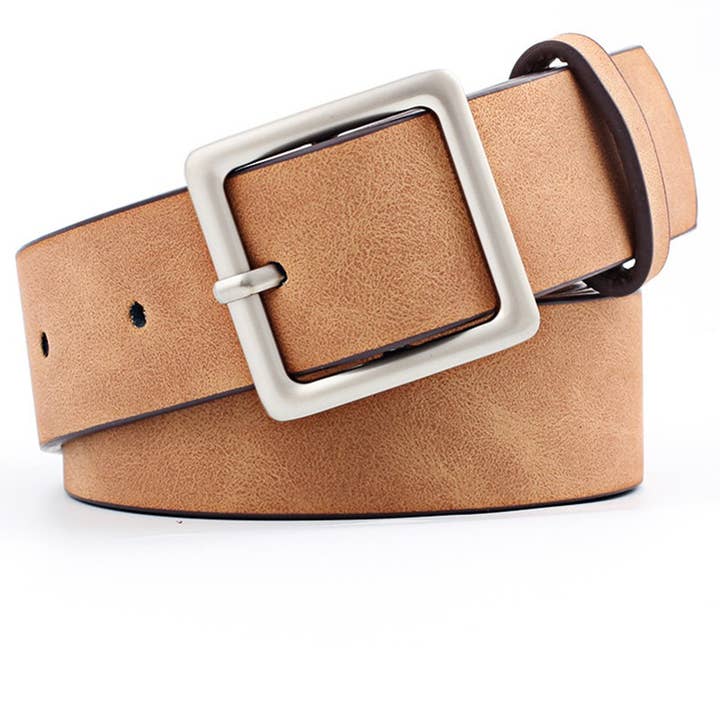 BASIC LEATHERETTE TRENDY SQUARE BUCKLE BELT_CWABE006 and other Purchase Wholesale custom belt buckles. Free Returns & Net 60 Terms on Faire trending on Faire.