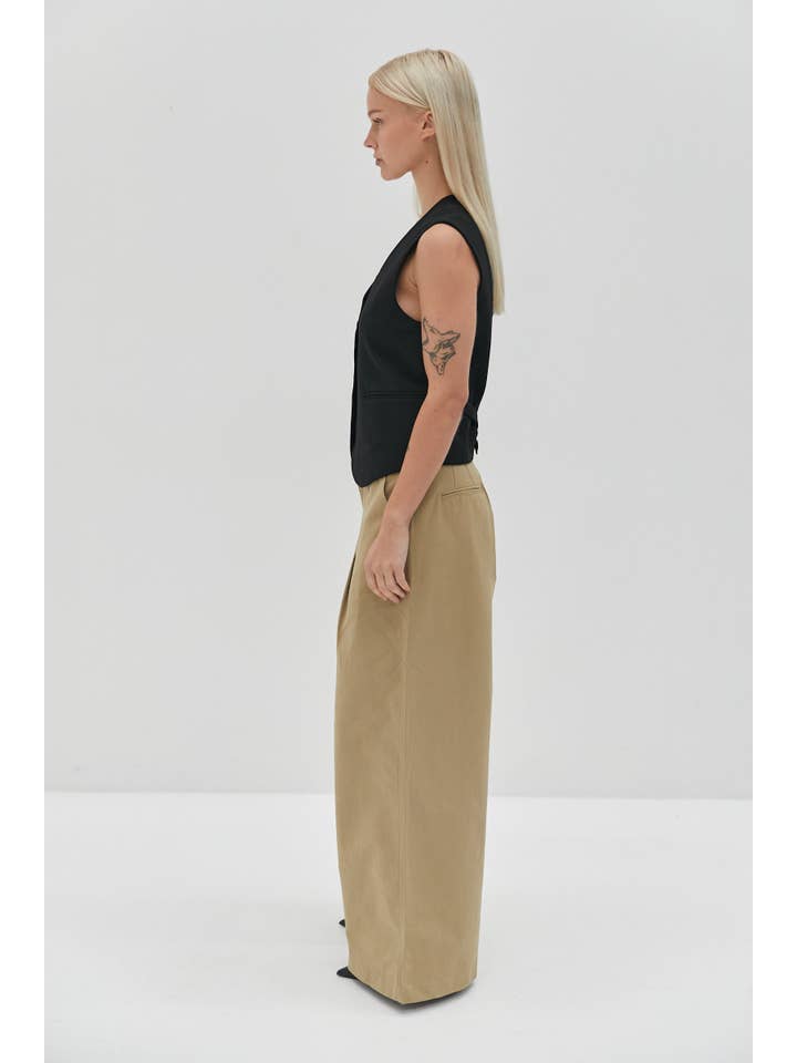 - Tan Ella Canvas Byxor - Tan för wholesale på Faire1