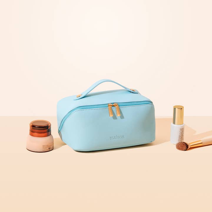 Maison Minimalist - Wholesale Makeup/Cosmetic Bag - SALY | Expandable Travel Makeup Bag24