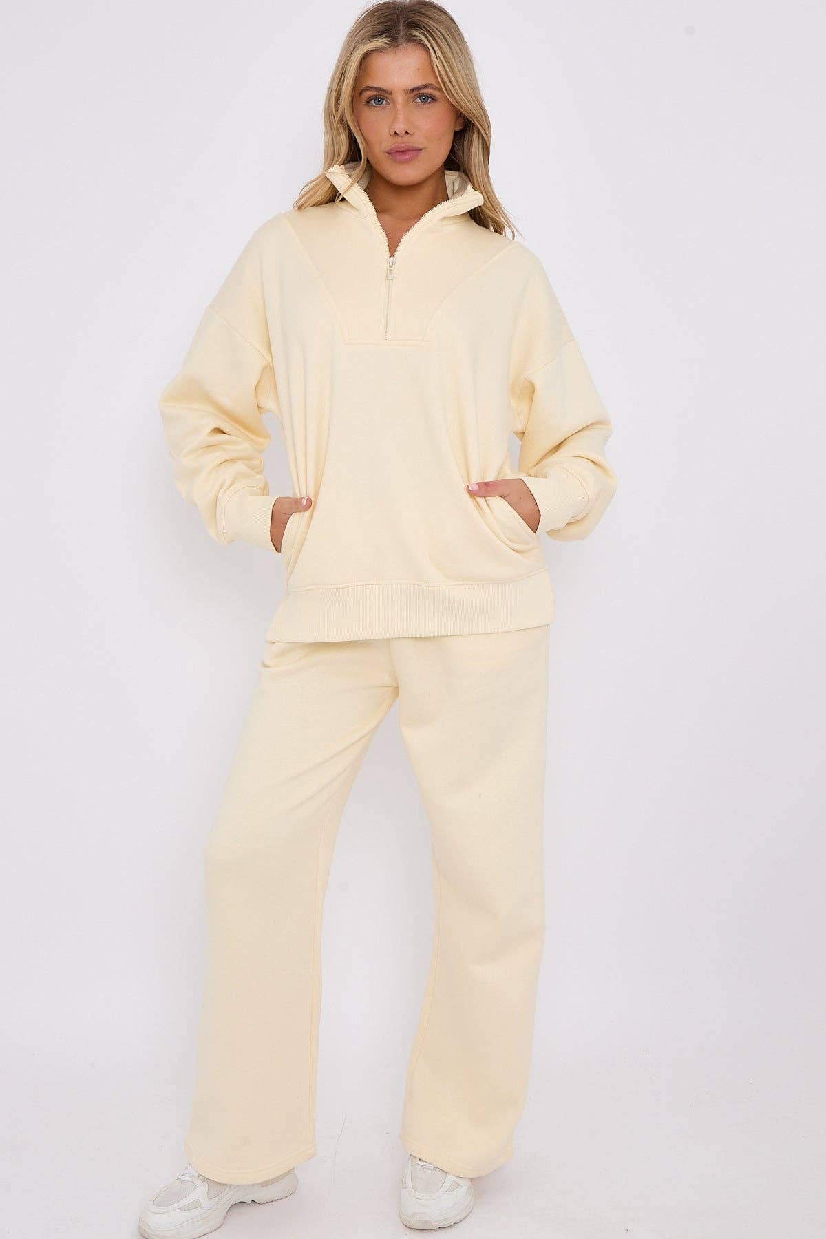 Stylewise Direct - Wholesale Lounge Set - Women's - 1/2 Zip Top & Jogger Fleece Co-ord2