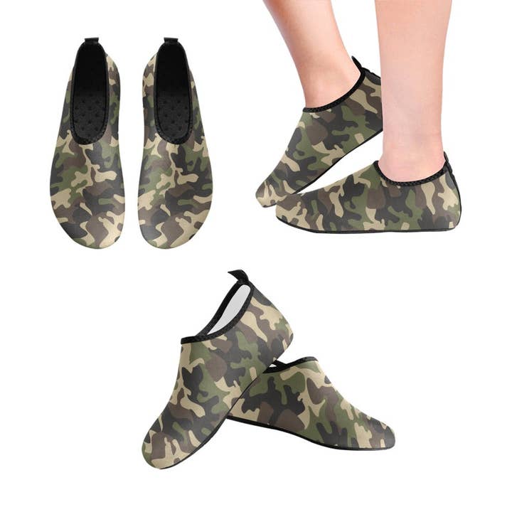 Camouflage Kid's Slip-On Water Shoes for wholesale by Pioneer Kitty Market