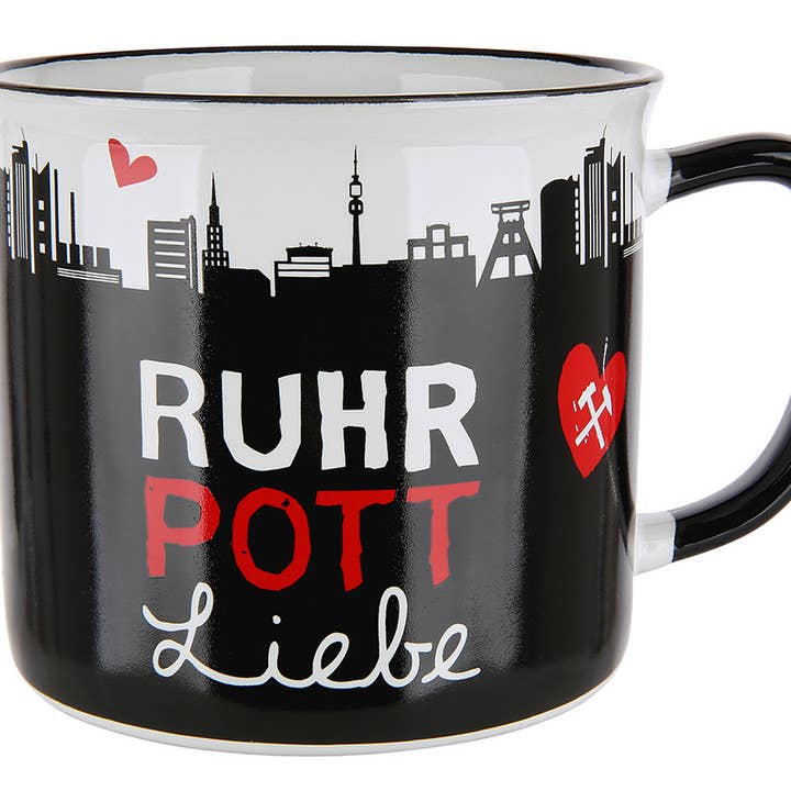 Ceramic Mug “RUHR POTT Liebe” VE 6 for wholesale by Gilde Handwerk Macrander GmbH & Co. KG