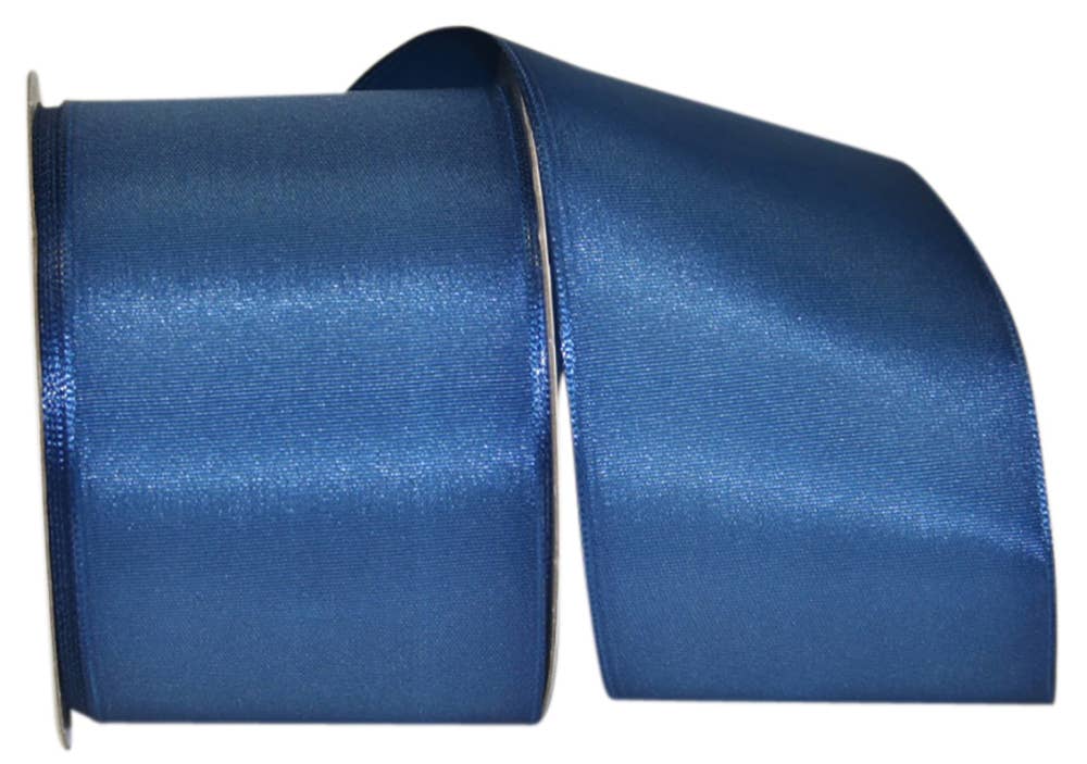 RELIANT RIBBON - Wholesale Ribbon - Gift Wrapping - Rhapsody Taffeta Grace Wired Edge, Light Navy, 2-1/2 In0