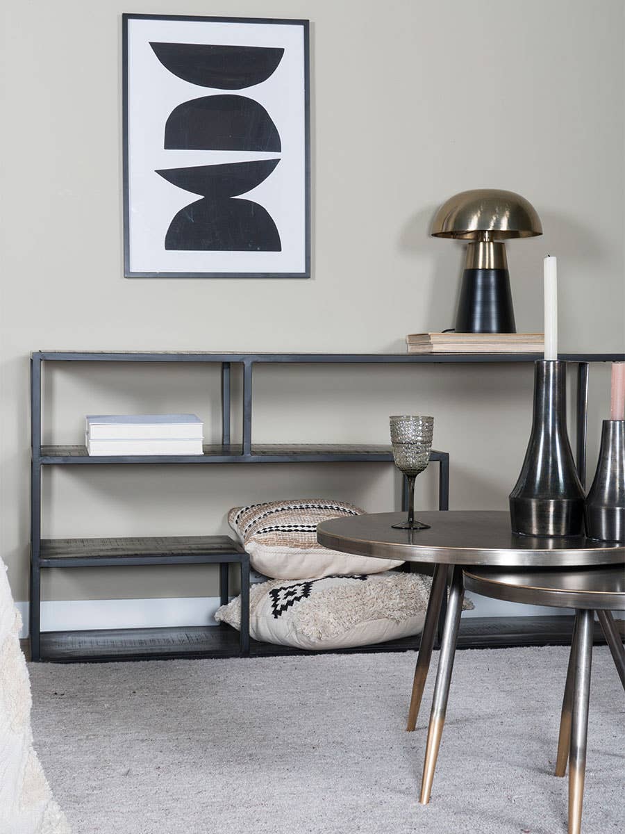 Home67 - Wholesale Console Table - Huub Black Mango Wood sideboard 125 cm2