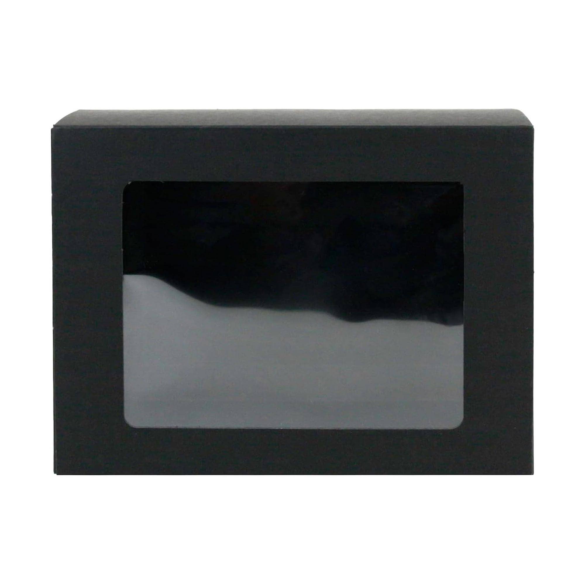 Emartbuy - Wholesale Gift Box - 17x13x5 cm Slide-In Kraft Boxes w/ Clear Window Pack of 122