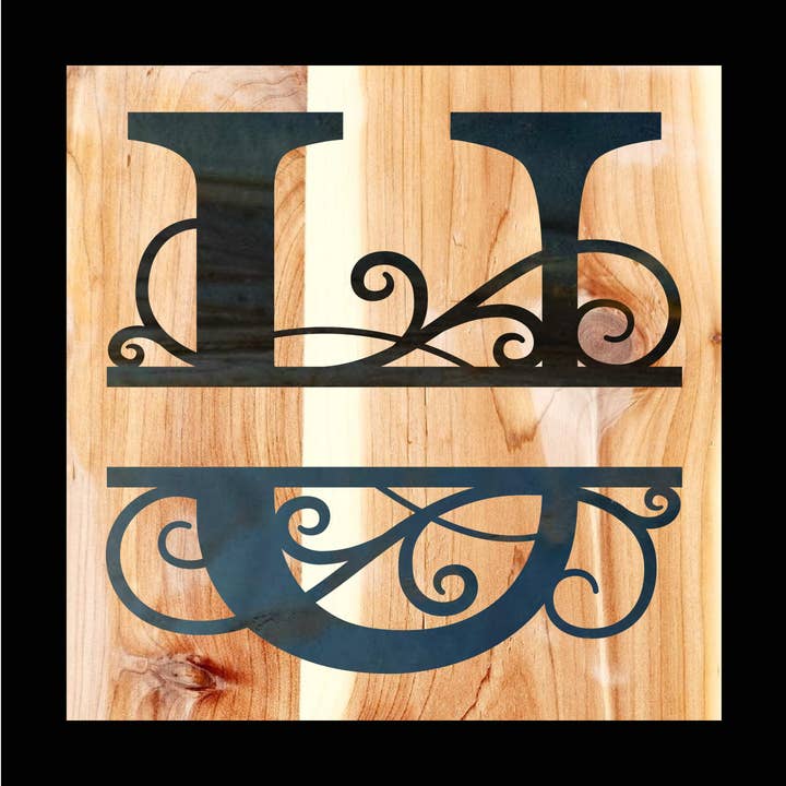 Monogram U Achternaambord voor wholesale door Designed With Sparks