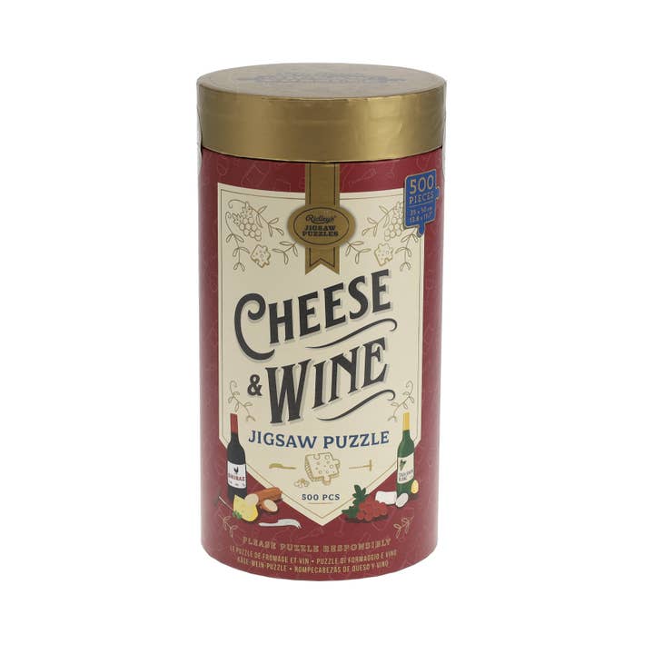 Chronicle Books - Wholesale Puzzle - Adult - Cheese + Wine 500 Piece Jigsaw Puzzle