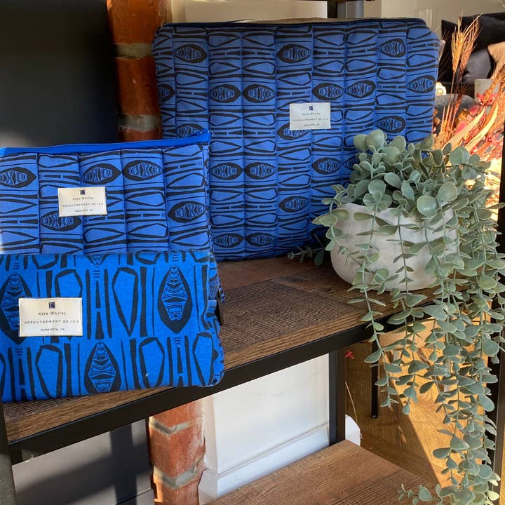 Kate Whyley – wholesale Pouch – Women’s – Organic unbleached cotton Pouches/ laptop sleeve collection
