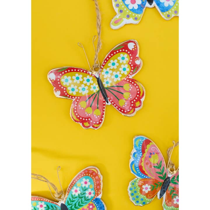 Namaste - Wholesale Ornament - Folk Metal Butterfly Decoration2