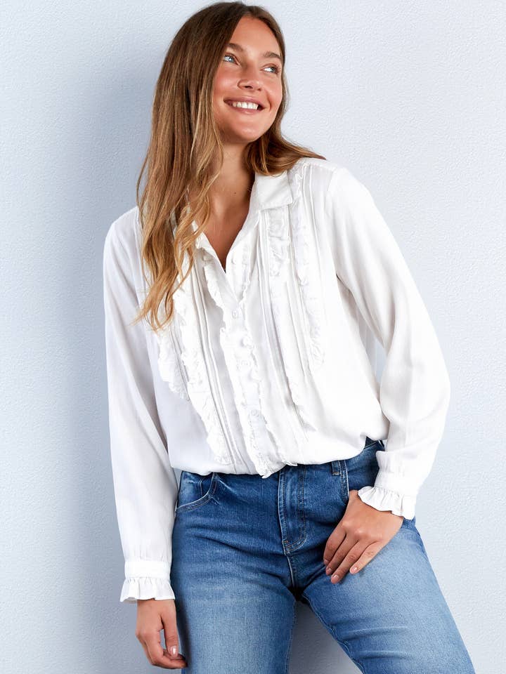 Branco Camisa de Smoking para venda a revendedores na Faire0