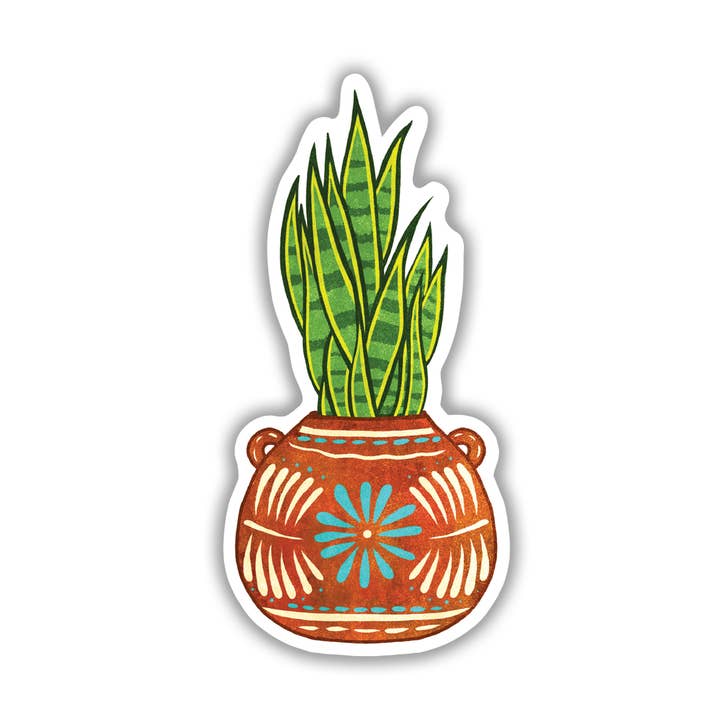 Snake Plant Vinyl Sticker for wholesale by Erica Alfaro Designs
