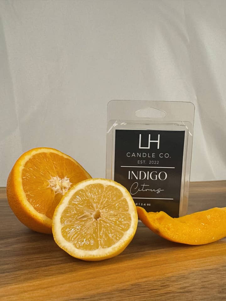 Indigo Citrus Wax Melt | Boutique Gifts for wholesale by LH Candle Co. (Formerly LH Mercantile)