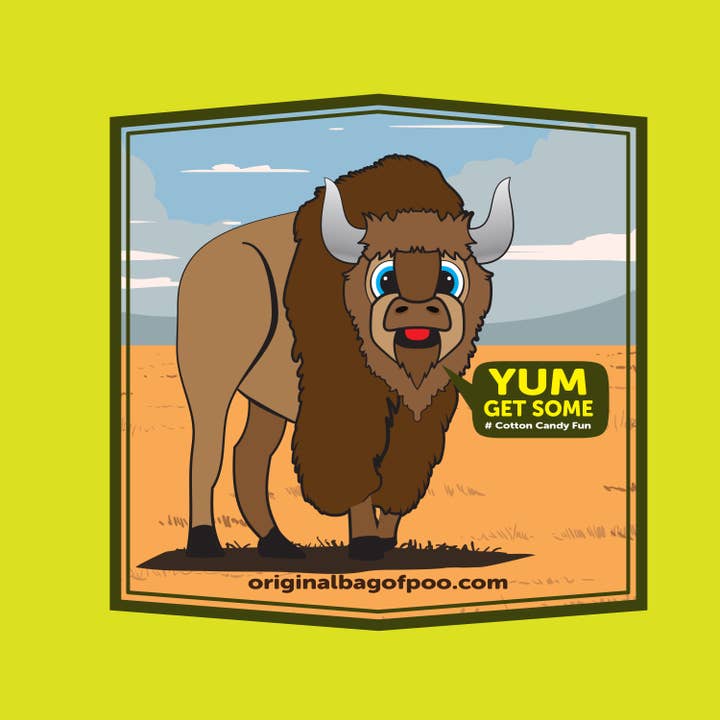 "The Original Bag of Poo"® Novelty Cotton Candy - Vente Barbes à papa - Le Sac de Caca Original® (Caca de Barbe à Papa Bison)4
