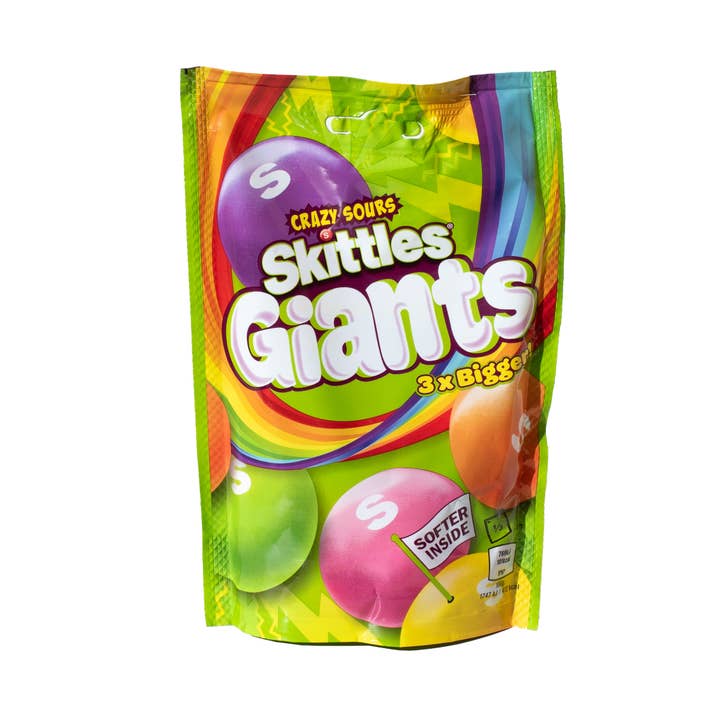 Grandpa Joe's Candy Shop - Wholesale Hard Candy - Limited Import - Skittles Giants Crazy Sour 132g, 15ct1