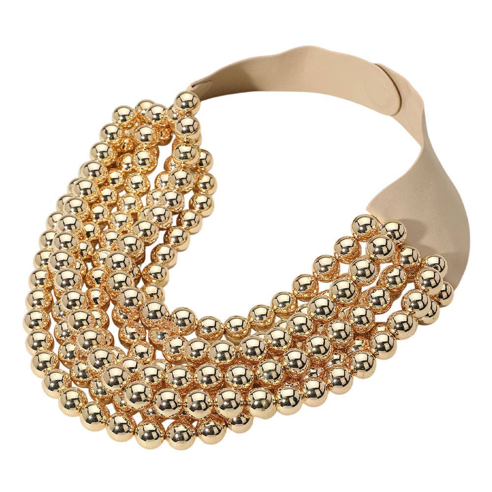 Madeline Love – wholesale Beaded/pearl necklace – Chunky Multi-Strand Beaded Necklace with Magnetic Clasp30