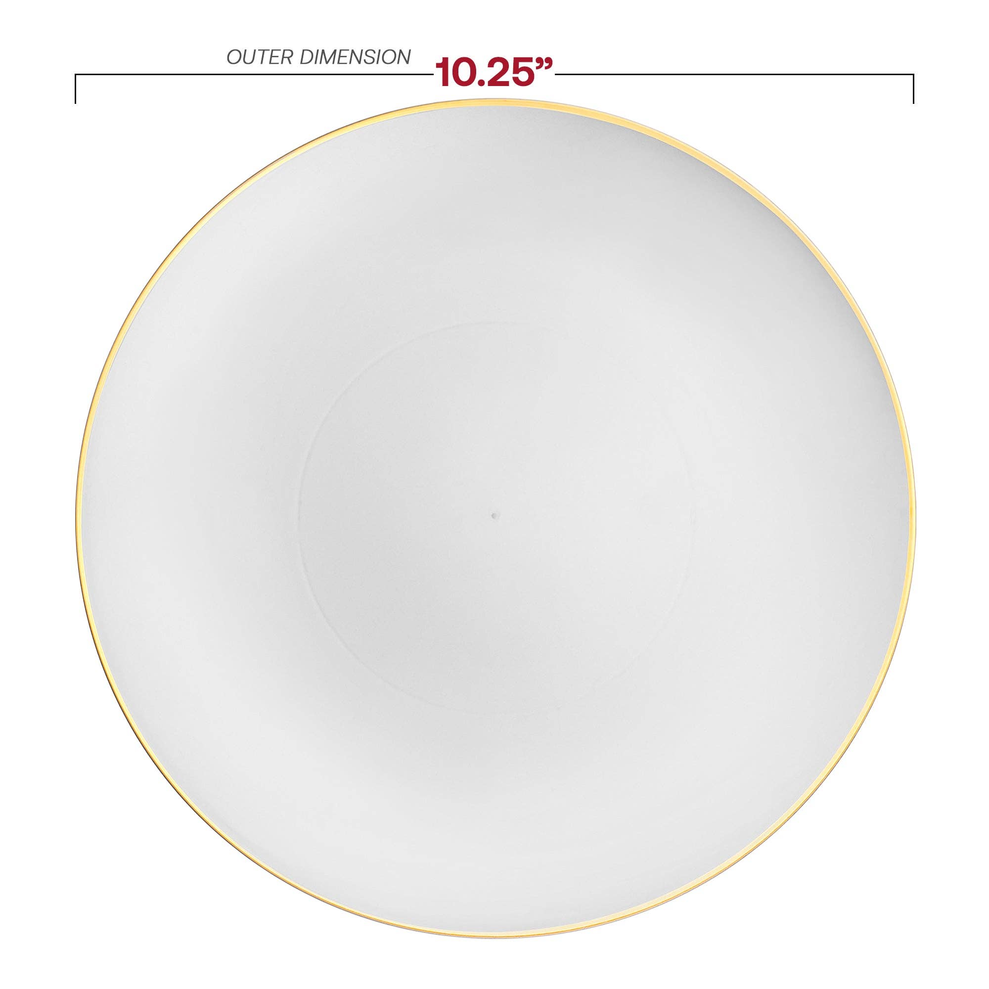 Smarty had a Party - Wholesale Dinnerware Set - White with Gold Rim Organic Plastic Dinnerware - 120 Guests2