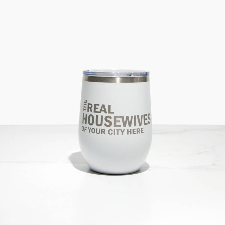 Calm Down Caren - Wholesale Insulated Mug/Tumbler - Real Housewives of YOUR CUSTOM CITY Polar Camel Wine Tumbler