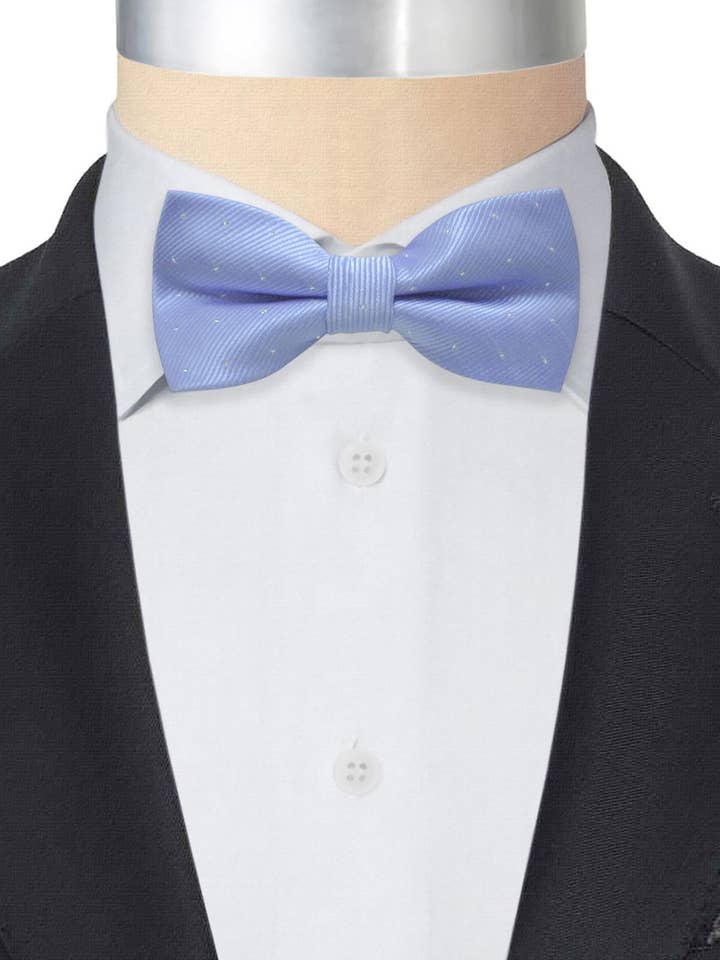 NŒUD PAPILLON BLEU ARGENTÉ MICROTOPOS pour la vente par Josvil