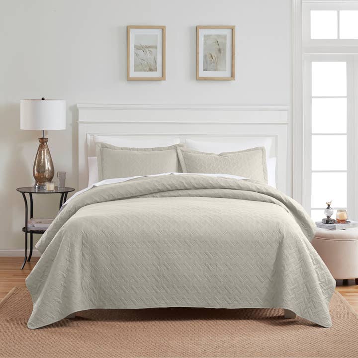 Bed Bath Fashions - Wholesale Bedding Set - Dan River 3 Piece Basket Pinsonic Quilt Set11