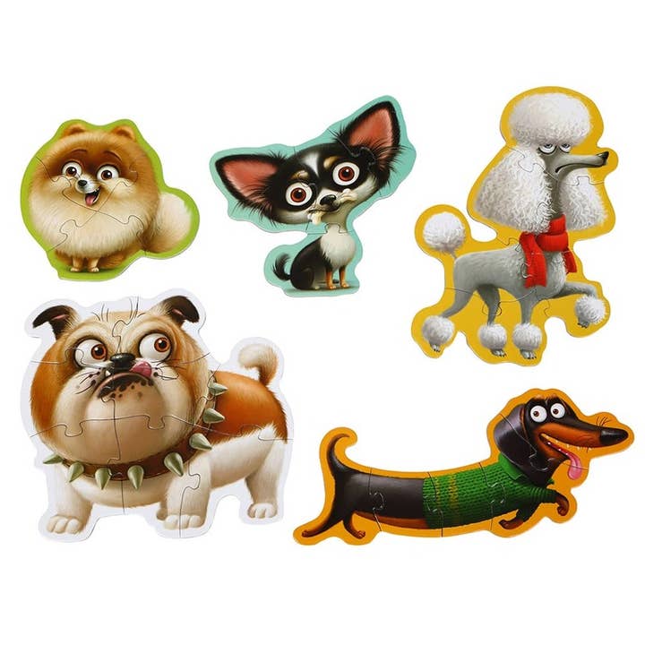 Cardboard Puzzles For Kids - Dogs for wholesale by Wooden Toys