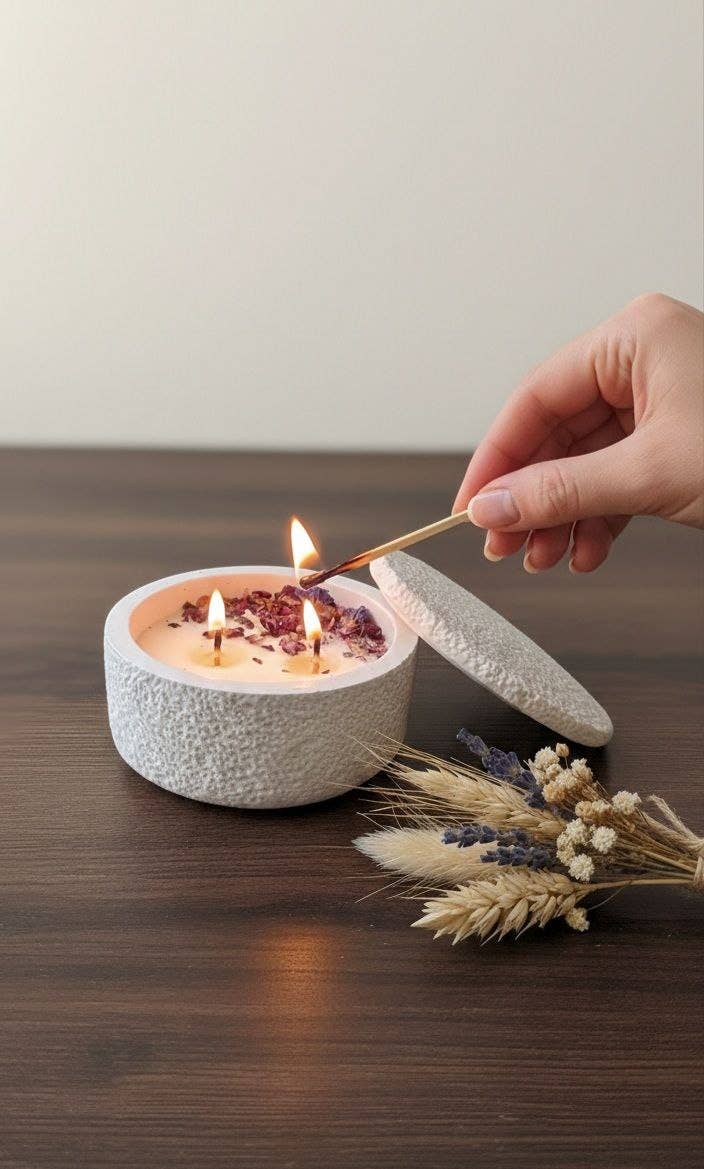 kanara Oud - Wholesale Jar/Filled Candle - Ivory Essence  Handgemaakte Betonnen Kaars met Deksel 250g2