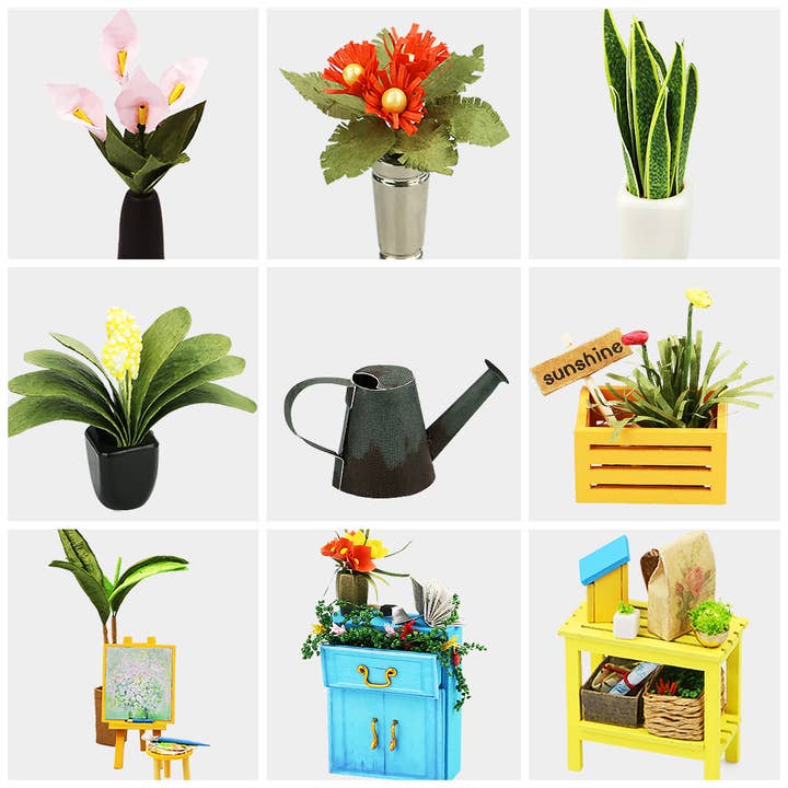 Hands Craft - Wholesale DIY Craft Kit - DIY Miniature House Kit: Cathy's Flower House