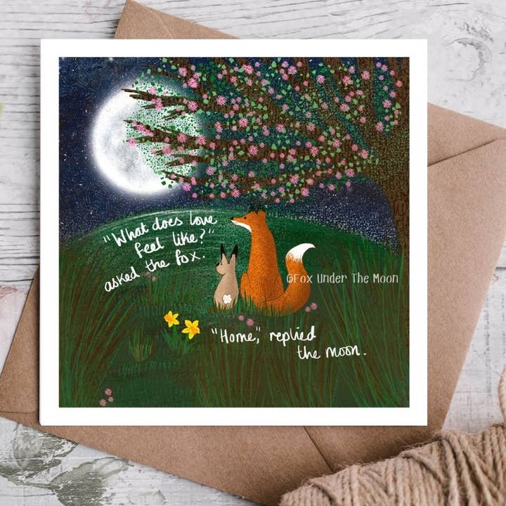 Fox Under The Moon - Wholesale Everyday greeting card - "Home" Relationship & New Home Card by Fox Under The Moon3