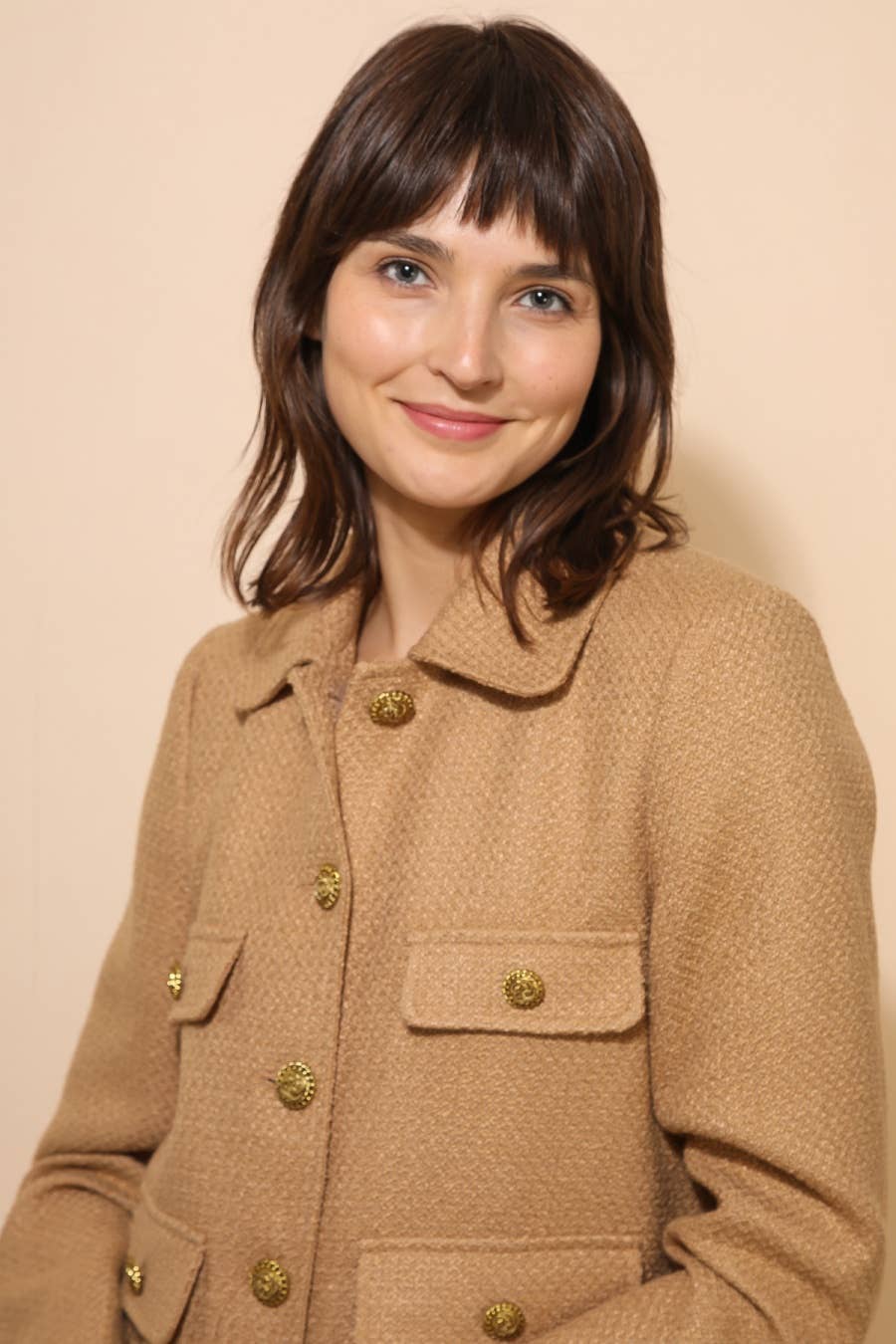 Attentif Paris - Wholesale Jacket - Women's - Straight cut plain tweed jacket11