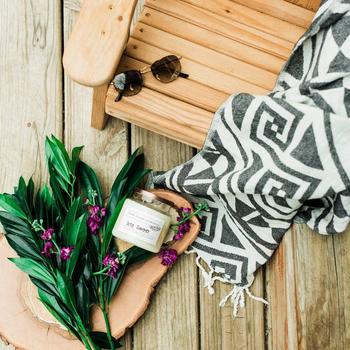 Sota Summer Soy Candle for wholesale by Palms, Psalms, & Prosecco